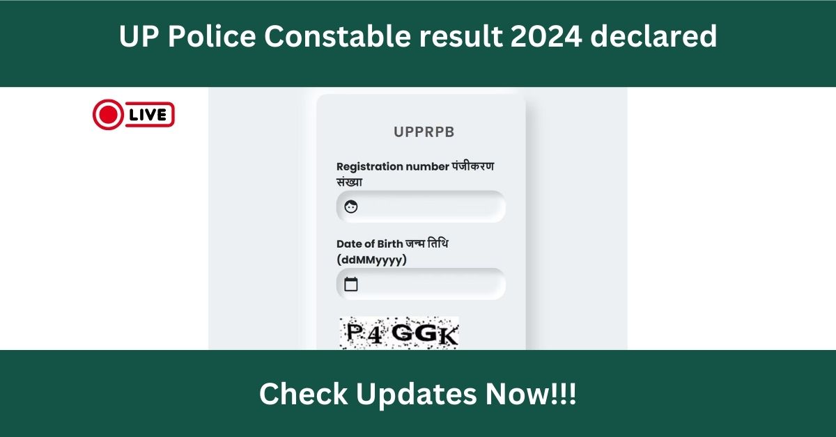 UP Police Constable result 2024 declared