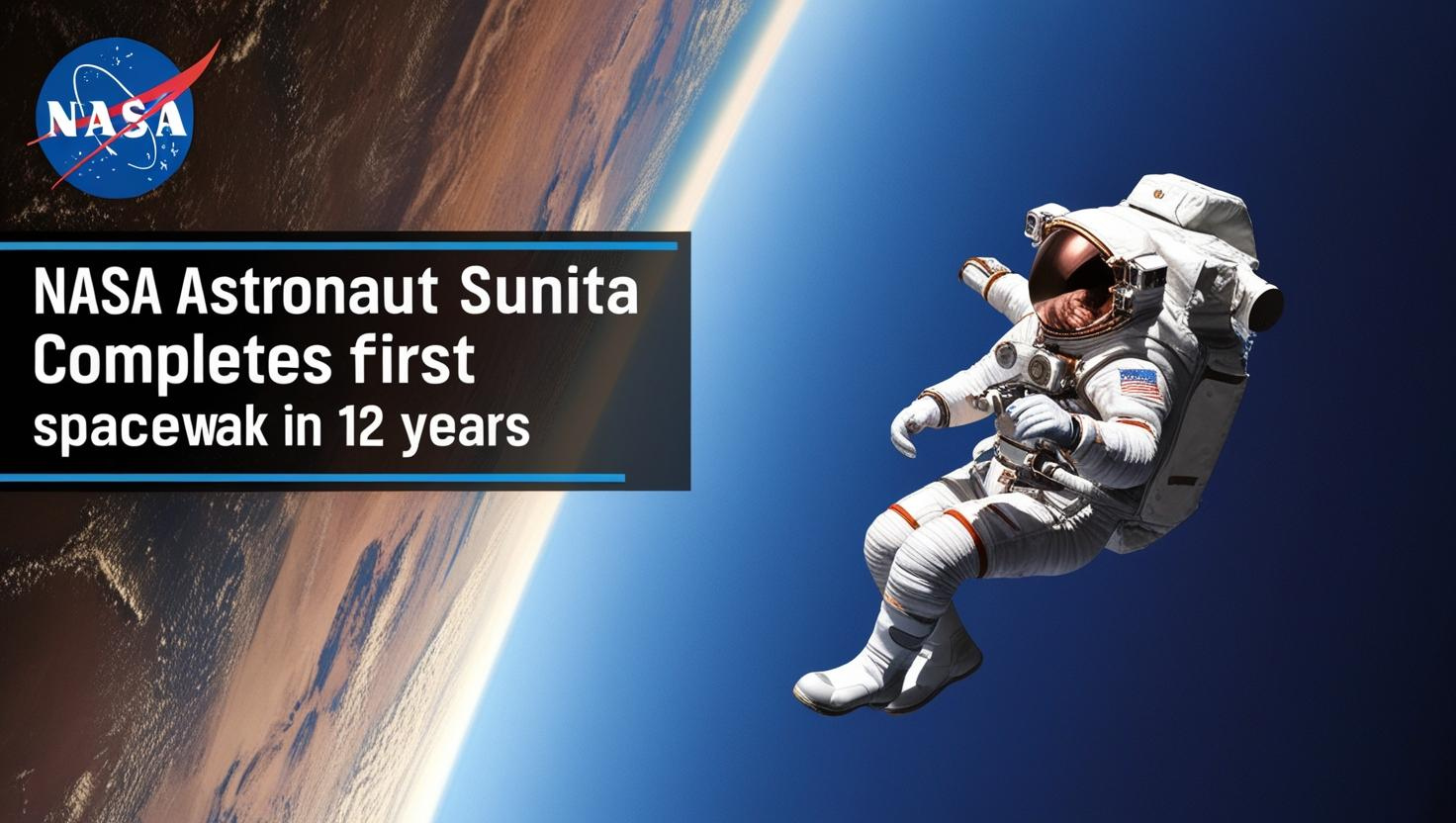 creaNASA Astronaut Sunita Williams Completes First Spacewalk in 12 Years